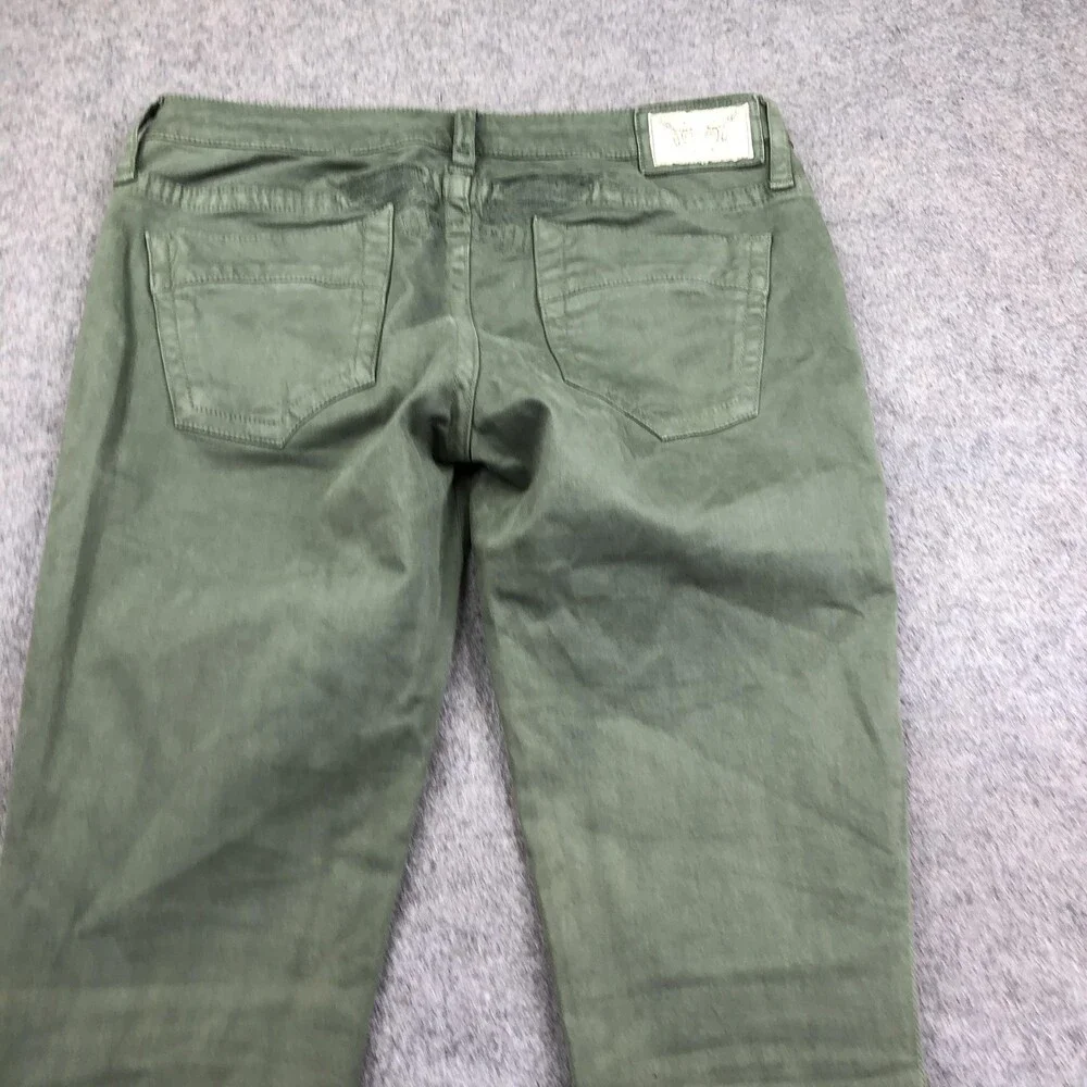 Robins Jean Jeans Mens 29 Green Slim Straight Denim Pants Made USA Casual